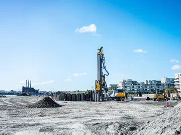 RTG Rammtechnik Spundwandpresse im Einsatz in Kopenhagen 2025